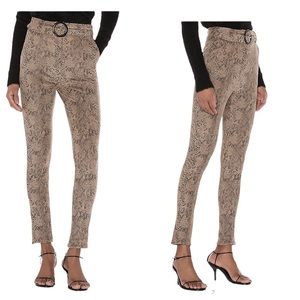 Revolve Majorelle Blaise Snake Print Tan Pants size XS